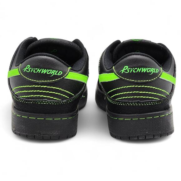 Psychworld Low Pro Men’s Shoes Sneakers Black Neon Green US 8 UK 7.5 - NWB